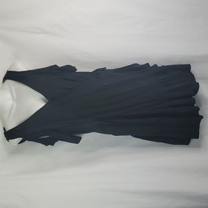 Cotton On black sleeveless semi-wrap dress sz Large